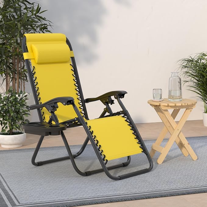 Best Choice Products Set of 2 Adjustable Steel Mesh Zero Gravity Lounge Chair - Image 2