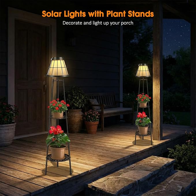 2 Pack 45.5'' Outdoor Floor Lamps - Image 4