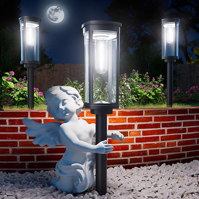 Solar Pathway Lights Outdoor Waterproof 4 Pack Upgraded Solar Walkway Landscape by Professionalproductionofsolarlightsoutdoor%EF%BC%9A%EF%BC%89