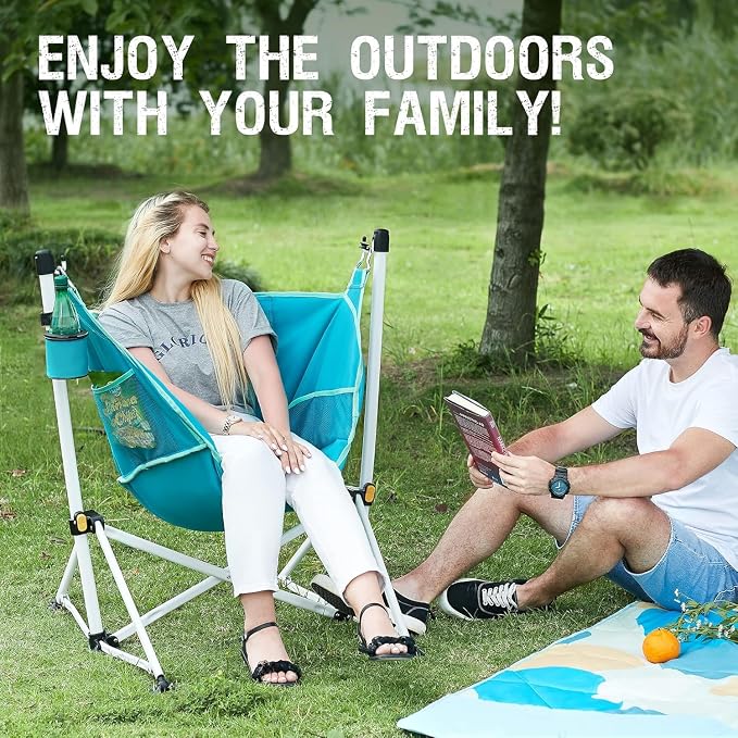 Portal Hammock Camping Chair Folding Rocking Chair Portable Swinging Chair - Image 3