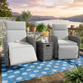 WACASA 3-Pieces Outdoor Recliners by WACASA