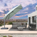 PURPLE LEAF Patio Umbrella 10' X 10' Rectangle Cantilever Umbrella Large by Unknown