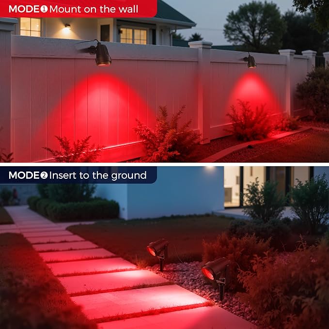 L LOHAS LED Red Spotlight Outdoor, Tree Spot Lights - Image 8