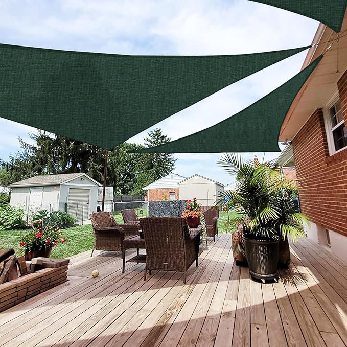 Patio Paradise 21' x 21' x 21' Sun Shade Sail Triangle Canopy Shade Cloth by Patio