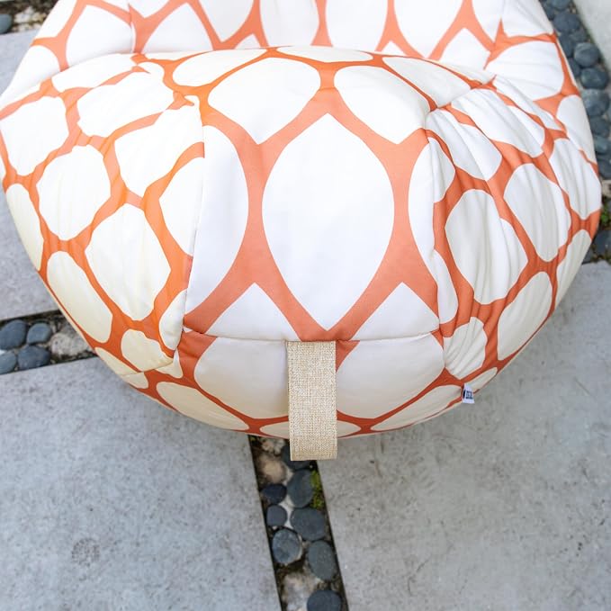 Big Joe Tuffet Weatherproof Bean Bag Chair, Paprika Bella Sunmax, Durable - Image 5
