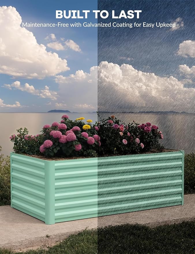 Garvee 6x3x2ft Galvanized Raised Garden Bed Outdoor, Rust-Resistant Raised - Image 5