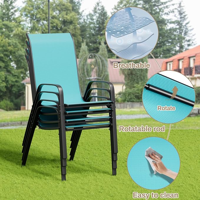 TLSUNNY Patio Dining Set 5 Pieces, All Weather Outdoor Furniture W/30"X 30" - Image 5