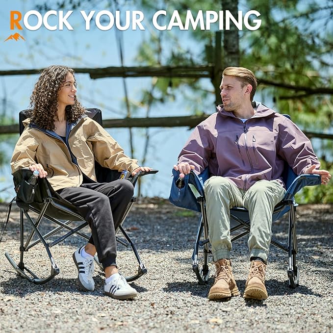 Portal Outdoor Rocking Chair Camping Folding Portable Rocker - Image 3