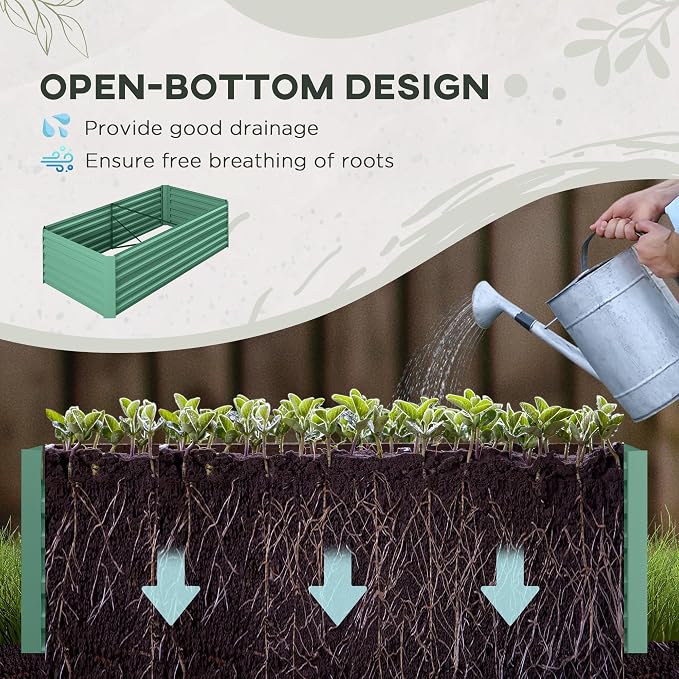 Outsunny Galvanized Raised Garden Bed Kit - Image 3