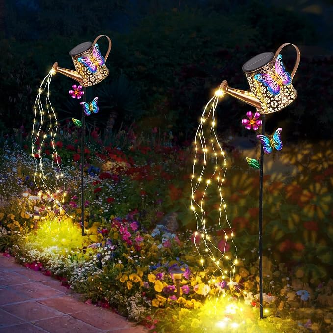 Solar Watering Can with Lights Outdoor Garden - Image 5