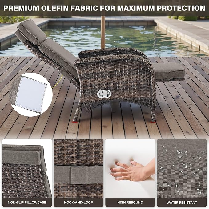 Belord 7 Piece Wicker Patio Furniture Set - Image 7