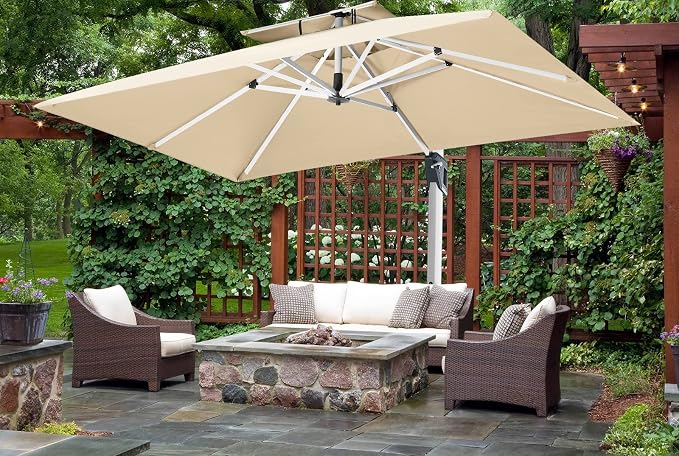 ABCCANOPY Patio Umbrella Cantilever Double Top Outdoor Offset Umbrella - Image 6