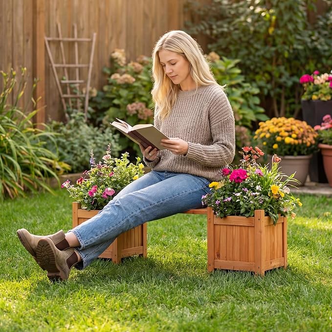 Giantex 4-in-1 Outdoor Bench - Image 7