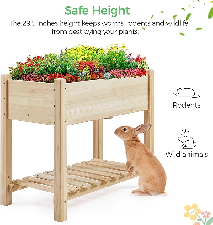 Yaheetech 34x18x30in Raised Garden Bed, Planter Box - Image 6
