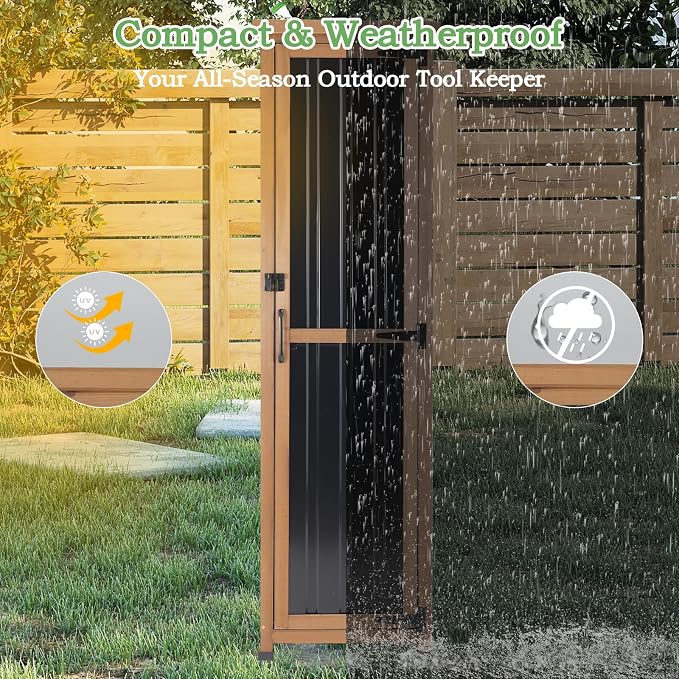 62" H Tall Narrow Outdoor Storage Cabinet - Image 8
