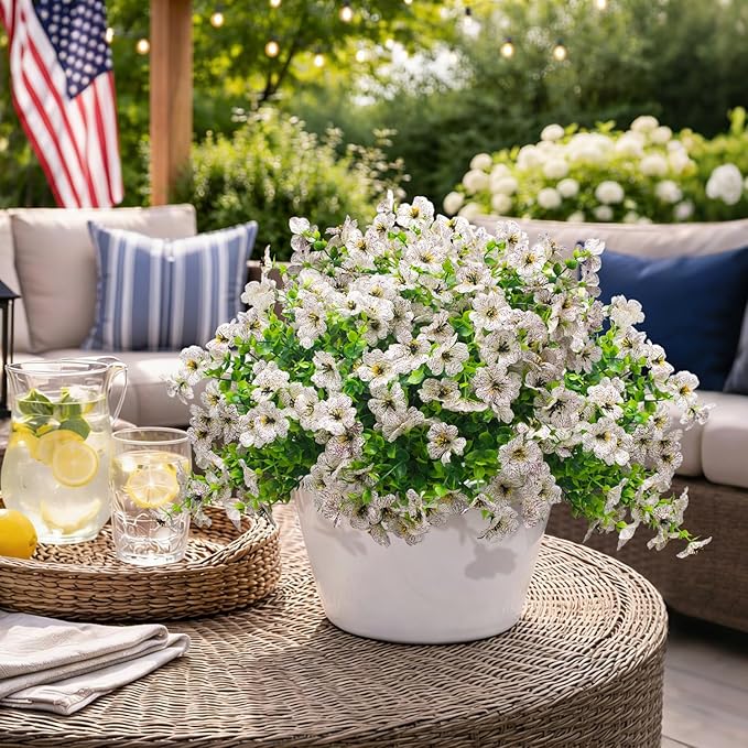 20 Bundles Artificial Flowers for Outdoors, UV Resistant Fake Plants Flowers - Image 5