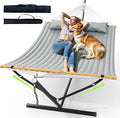 Double Hammock with Stand for Outdoor, Heavy Duty Portable Hammock with by ANAGOO