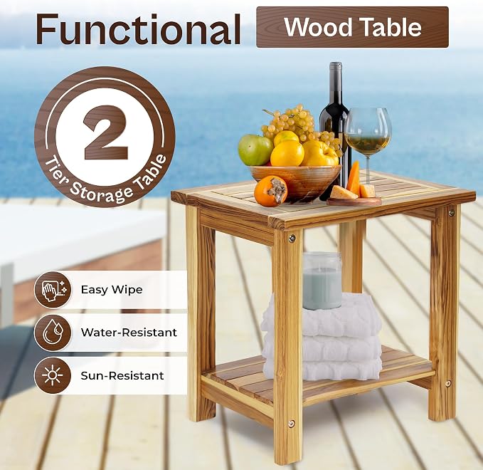 Adirondack Side Table – Weather-Resistant Rectangular End Table - Image 5