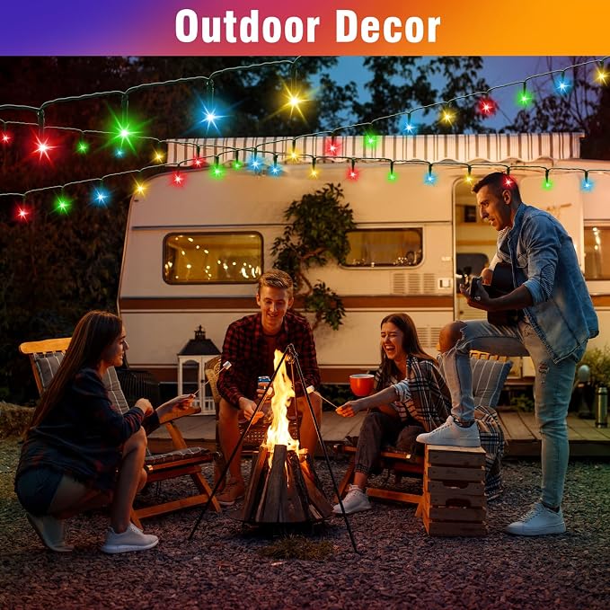 Nisocy 200 LED 4 Color Christmas String Lights, 8 Modes Plug in Christmas Tree - Image 6
