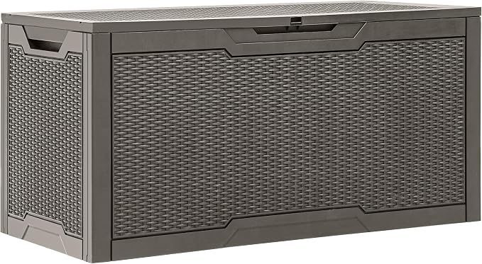 YITAHOME 100 Gallon Resin Deck Box, Weather Resistant Outdoor Storage Box - Image 7