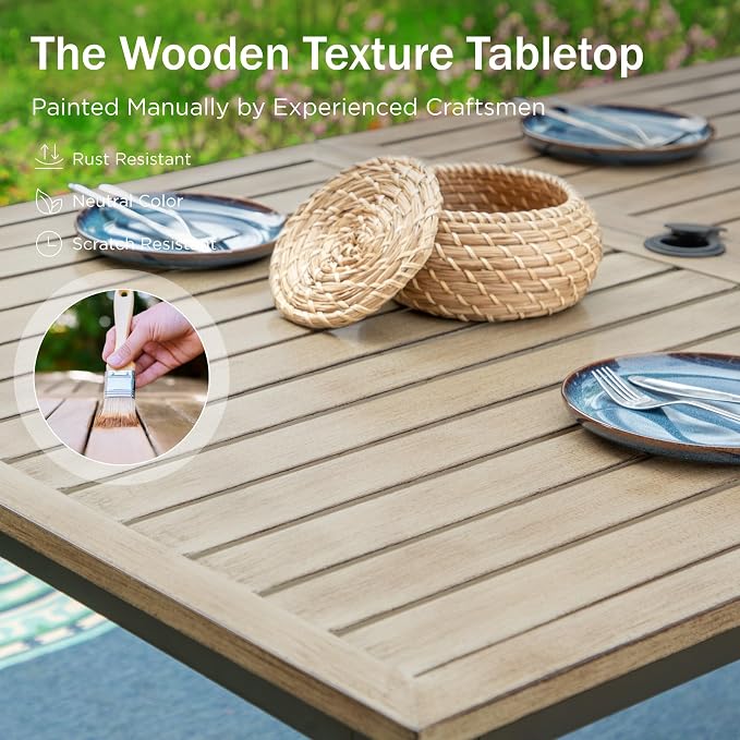 PHI VILLA 7 Pieces Outdoor Dining Set - Image 7