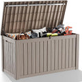 180 Gallon Outdoor Storage Box, Large Resin Deck Box by Unknown