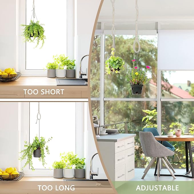 4 Pcs Hanging Plant Extender Macrame Plant Hanger Extender Large Hanging Rope - Image 5