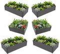 A ANLEOLIFE Set of 6, 18 Inch Tall Quartz Grey Raised Garden Beds Kit, by AAnleolife