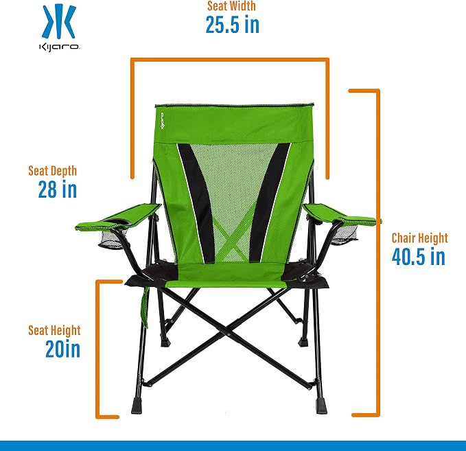 Kijaro XXL Dual Lock Portable Camping Chair - Image 3
