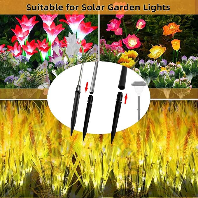Replacement Stakes for Solar Lights, Solar Wheat Ear Lights Stakes for Outdoor - Image 4