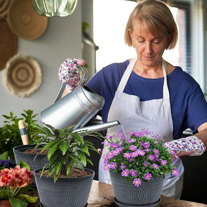Quarut 10 Inch Flower Pots Planters - Image 2