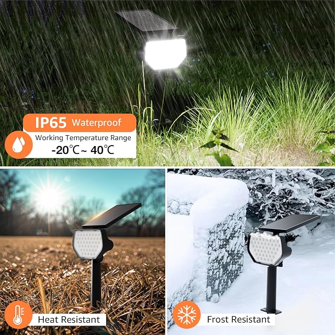 Lepro Solar Decorative Spot Lights 2 Pack, Cool White Modern Accent Lights - Image 4