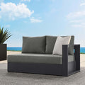 Modway Tahoe Aluminum Modular Right-Facing Outdoor Patio Loveseat in Gray by Modway