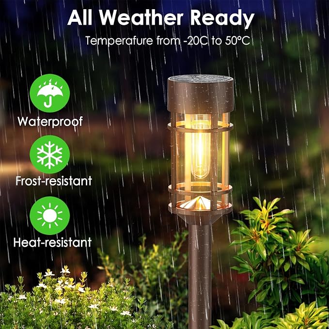 Mancra 8 Pack Solar Outdoor Lights, Bright Up to 10 Hrs Solar Lights Outdoor - Image 4
