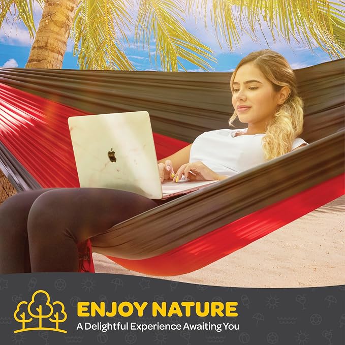 Durable Hammock 500 lb Capacity, Nylon Camping Hammock Chair - Image 5