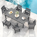 Stoog All-Weather Patio Dining Sets, 7 Pieces Patio Dining Table by Stoog