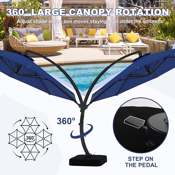 GarveeLife 11FT Cantilever Patio Umbrella - Image 7