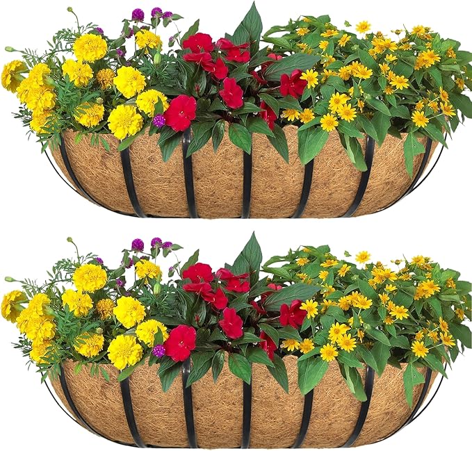 2pack 36-inch Window Sill Window Railing Planters by SMYAXUNW