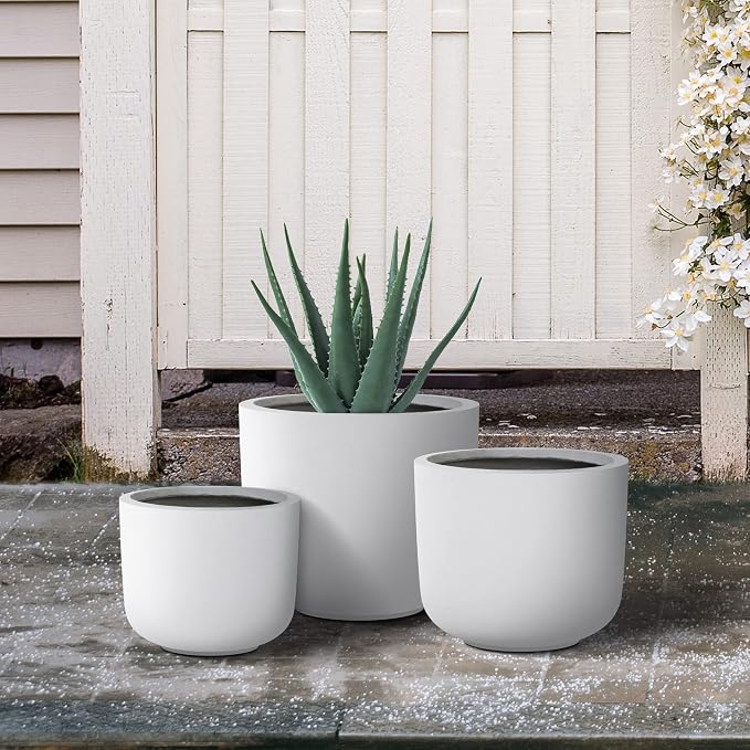 Kante 13", Outdoor Indoor Modern Planter Pots, Lightweight, Weather Resistant - Image 4