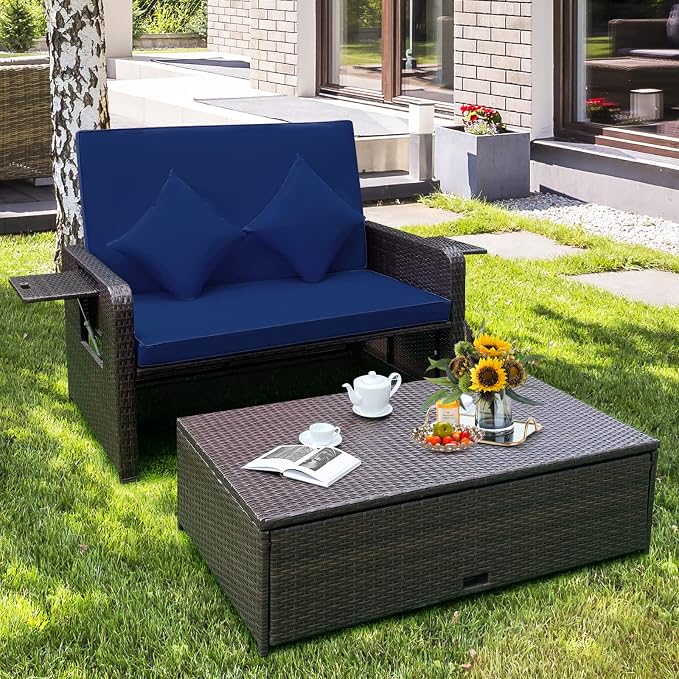 Tangkula Patio Rattan Daybed - Image 3