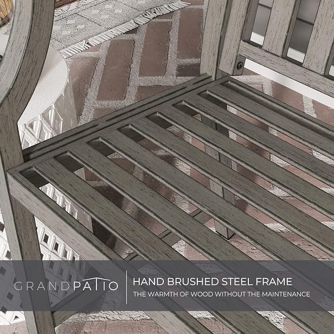 Grand patio Farmhouse Outdoor Bench, Garden Benches - Image 7