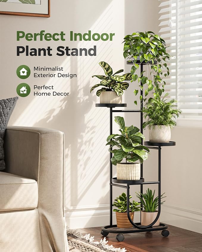 Bamworld Tall Plant Stand Indoor Outdoor Plant Stand - Image 2