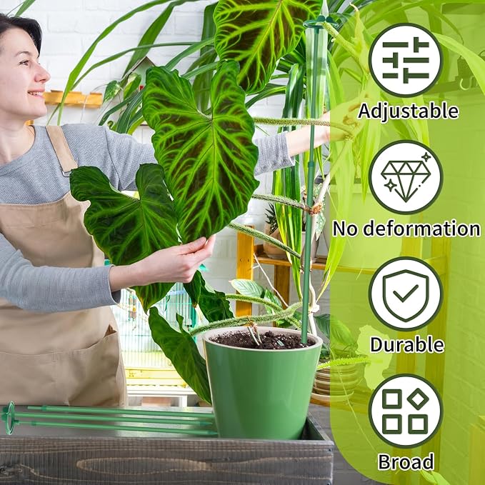 Extendable Plant Stakes, Adjustable Length from 17.9IN to 42.3IN Monstera - Image 6