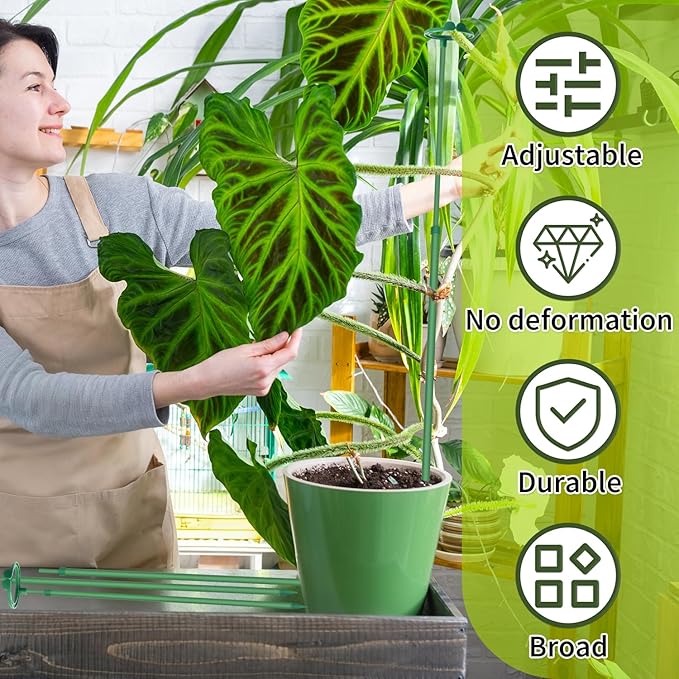 Extendable Plant Stakes, Adjustable Length from 17.9IN to 42.3IN Monstera - Image 5