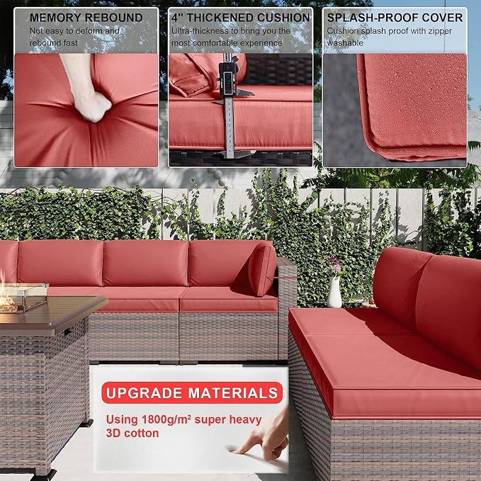 Kullavik 13 Pieces Outdoor Patio Furniture Set - Image 4