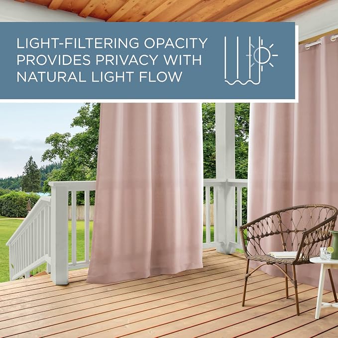 TOWN & COUNTRY BASICS Cabana Solid Heavyweight Indoor Outdoor Curtains - Image 8