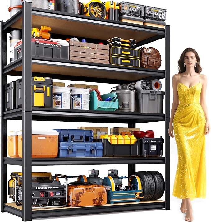AOARGG 78" H Garage Shelving Heavy Duty Storage Shelves, Metal Adjustable by Unknown