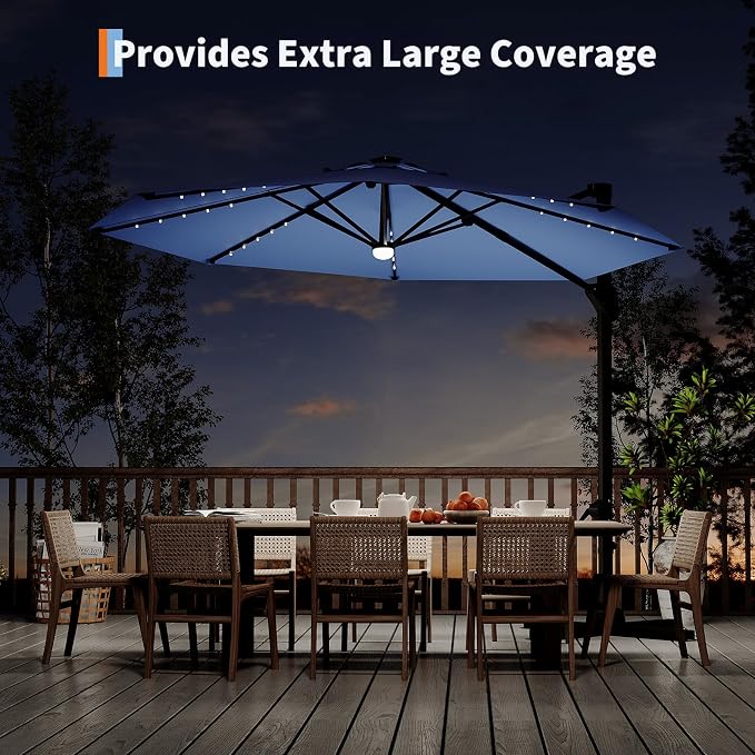 Garvee 10 ft Cantilever Patio Umbrella - Image 2