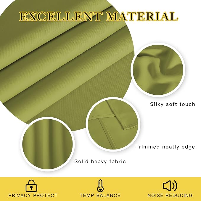 NICETOWN Blackout Curtains for Sliding Glass Door Room Divider Noise Reduce - Image 2