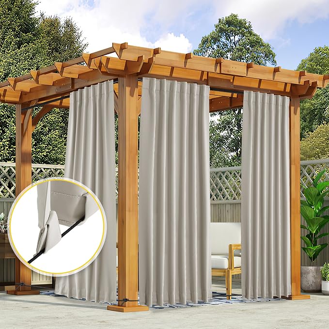 NICETOWN 2 Panels Privacy Outdoor Curtains - Image 7